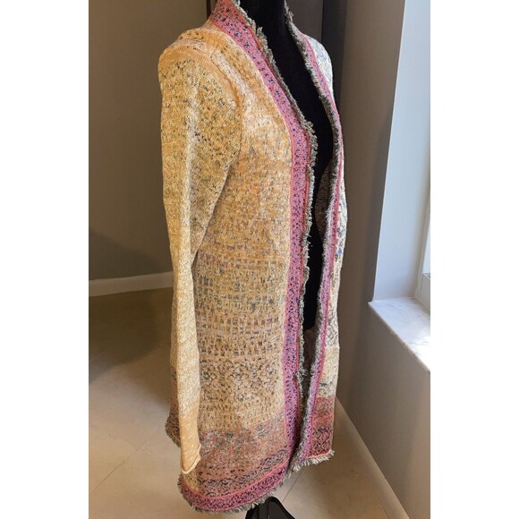 Free People Sz M Desert Drifter  Duster Cardigan Wool Gypsy Boho Southwestern - Picture 6 of 14